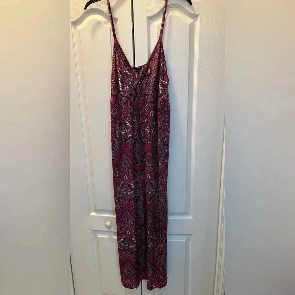 Gorgeous Rhapsody Paisley Empire Maxi Dress, Size 3X